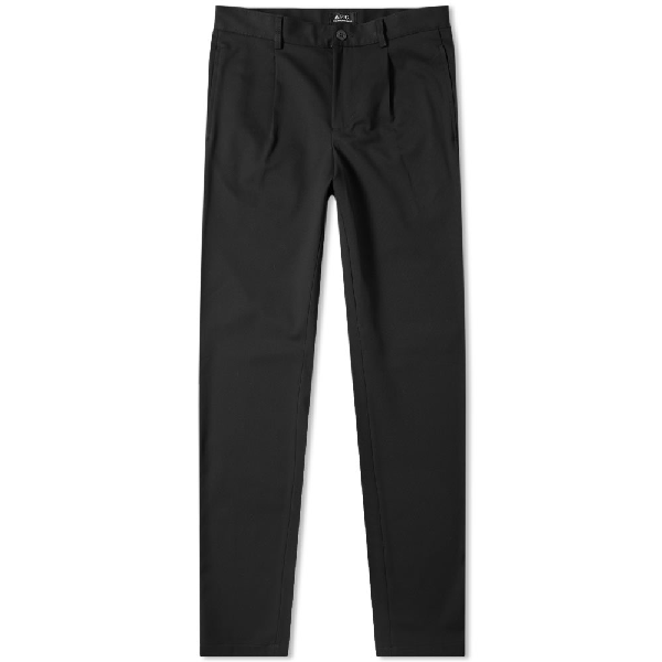 A.p.c. Pleated Chino In Black | ModeSens