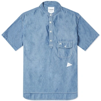 And Wander Popover Shirt In Blue