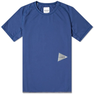 And Wander Dry Jersey Raglan Tee In Blue