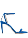 Jimmy Choo Minny Strappy Suede Sandals In Blue