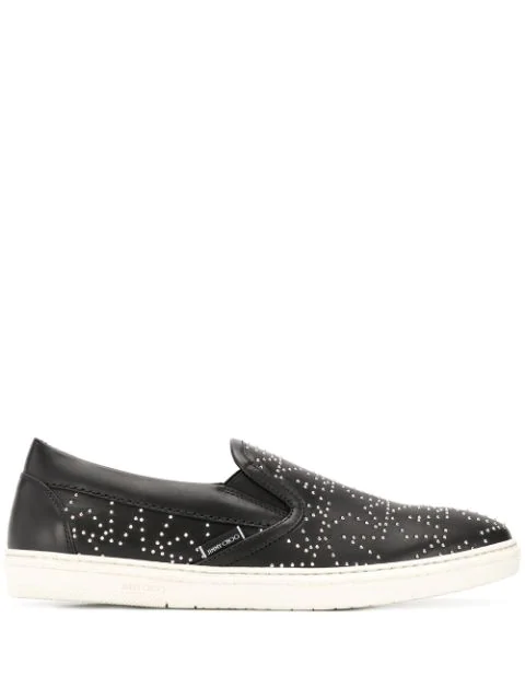 jimmy choo slip on trainers
