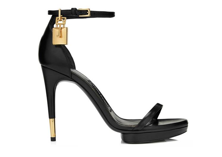 Tom Ford Padlock Ankle Strap Mini Platform Sandal In Black | ModeSens