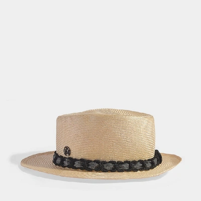 Maison Michel | Ed Hat In Natural Parasisol And Black Ribbon