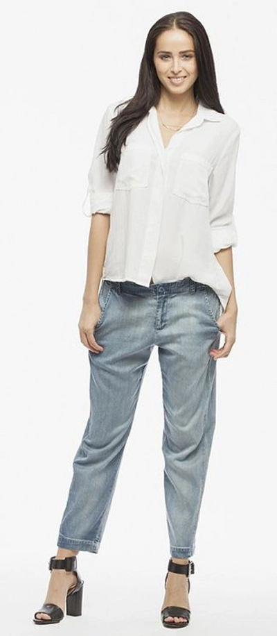 Bella Dahl Shirt Tail Button Down In White In White