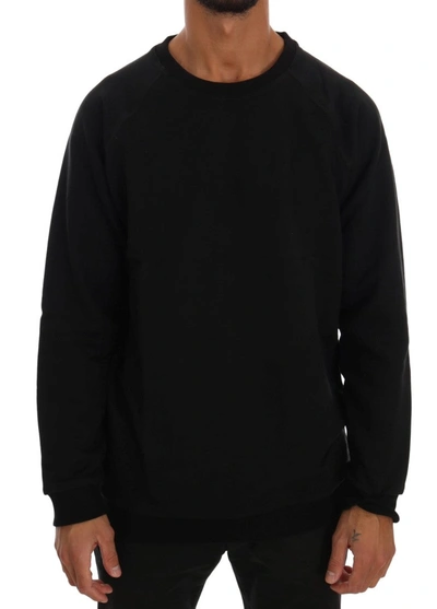 Daniele Alessandrini Crew Neck Cotton Sweater In Black