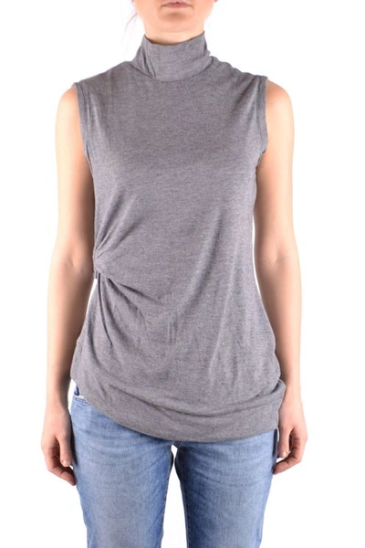 Costume National Women's Grey Viscose Top