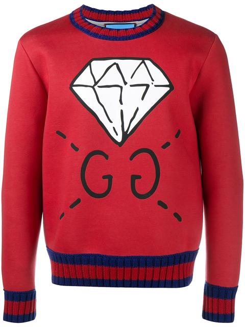 Gucci Diamond Print Sweatshirt | ModeSens