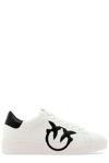 Pinko Side Lovebird-patch Low-top Sneakers In White,black