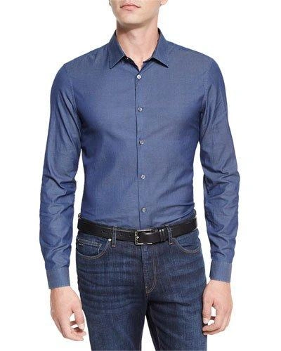 Michael Kors Italian-woven Sport Shirt, Blue