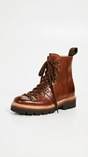 Grenson Nanette Lace-up Leather Hiking Boots In Tan