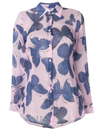 Ultràchic Butterfly Print Shirt - Pink