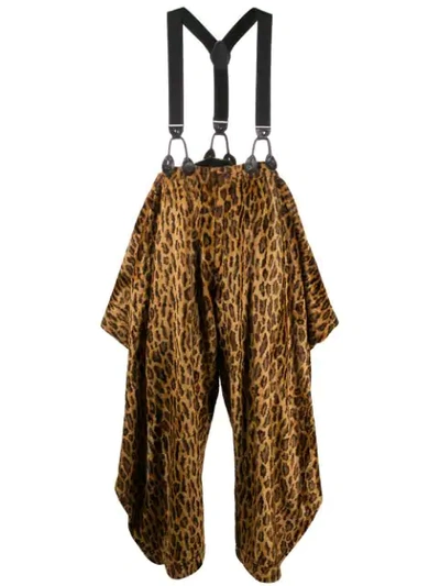 Pre-owned Jean Paul Gaultier Vintage Animal Print Trousers In Brown