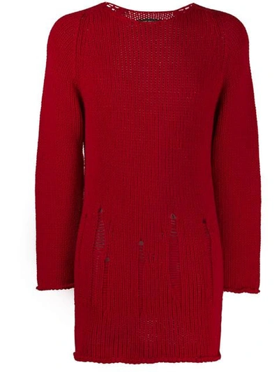 Pre-owned Comme Des Garçons 2003 Oversized Red Jumper