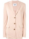 Msgm Smart Buttoned Blazer In Pink