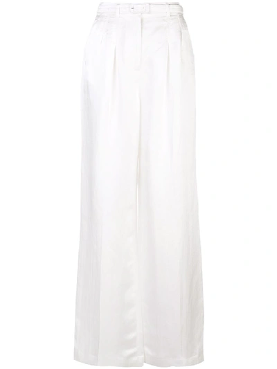 Gabriela Hearst Vargas Linen-blend Wide-leg Pants In White