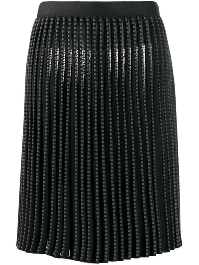 Pre-owned Alaïa Pleated Circle Skirt In Grey