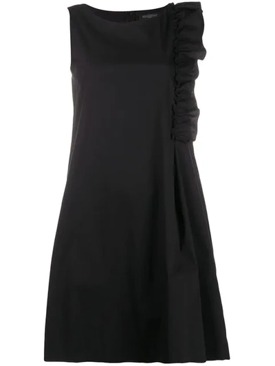 Antonelli Asymmetric Ruffle Dress - Black