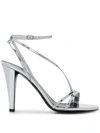 Isabel Marant Heeled Slingback Sandals In Silver