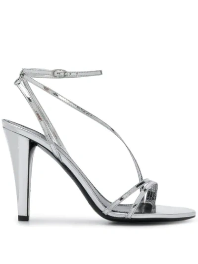 Isabel Marant Heeled Slingback Sandals In Silver