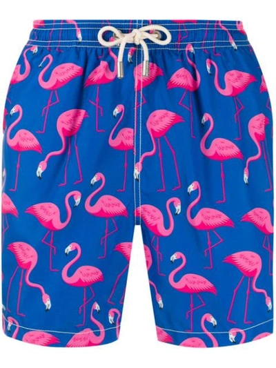 Mc2 Saint Barth Flamingo Swim Shorts - Blue In Blue