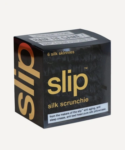 Slip Skinny Silk Scrunchies Pack Of 6 In Black