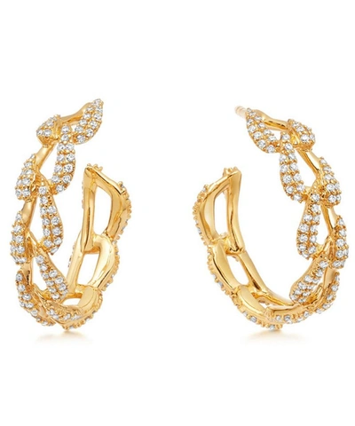 Astley Clarke Gold Vela Diamond Hoop Earrings