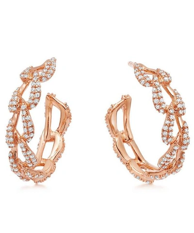 Astley Clarke Rose Gold Vela Diamond Hoop Earrings