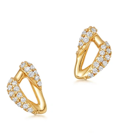 Astley Clarke Gold Vela Mini Diamond Stud Earrings