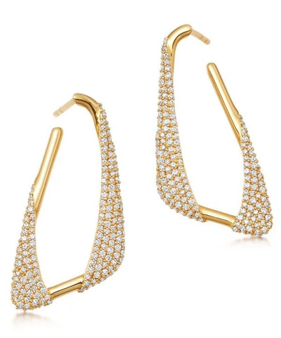 Astley Clarke Gold Vela Diamond Statement Hoop Earrings