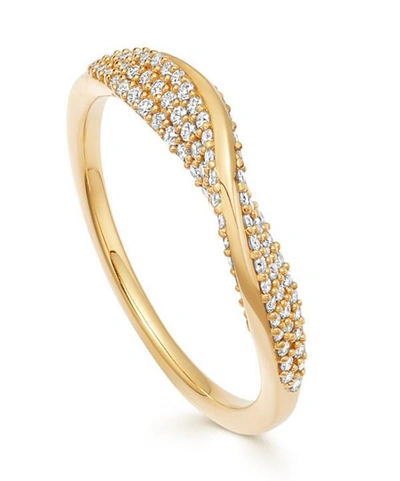 Astley Clarke Gold Vela Diamond Twist Ring