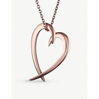 Shaun Leane Rose Gold Plated Vermeil Silver Heart Pendant Necklace