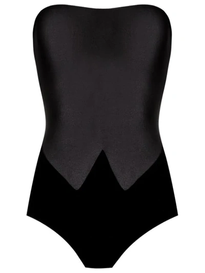 Adriana Degreas Strapless Swimsuit In Black