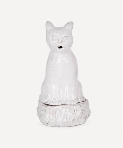 Astier De Villatte Setsuko Cat Glazed Terracotta Incense Holder In Assorted