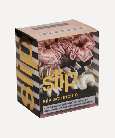 Slip Midi Silk Scrunchies Pack Of 5 In Assorted