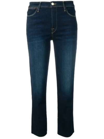 Frame Cropped Bootcut Jeans - Blue