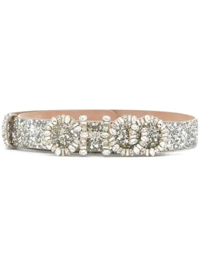 Jimmy Choo Choo Belt In Silver