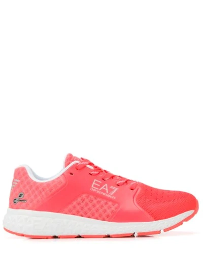 Ea7 Low Top Sneakers In Pink