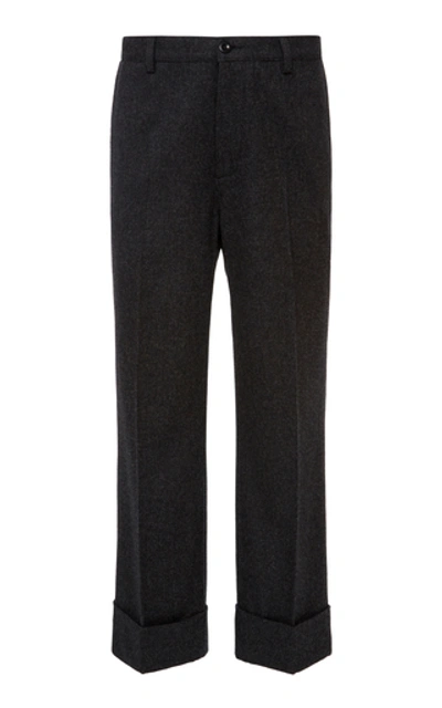 Maison Margiela Wool-twill Straight-leg Pants In Grey