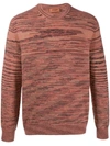 Missoni Striped Cashmere Sweater In Orange
