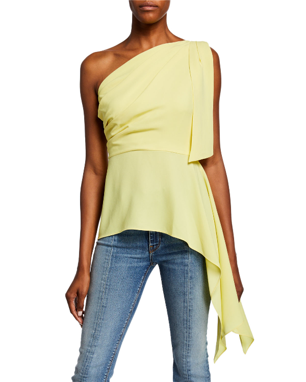 bcbg one shoulder top