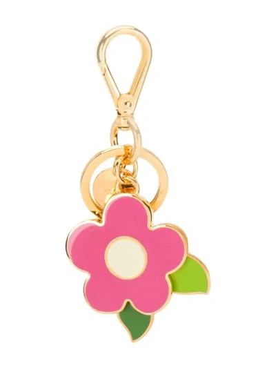 Prada Flower Keychain In Pink