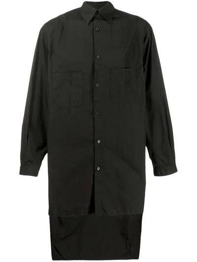 Yohji Yamamoto Oversized Asymmetric Shirt In Black