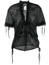 Dsquared2 Silk Blend Blouse In Black