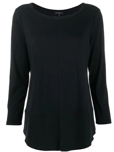 Antonelli Relaxed Knit Top In Black