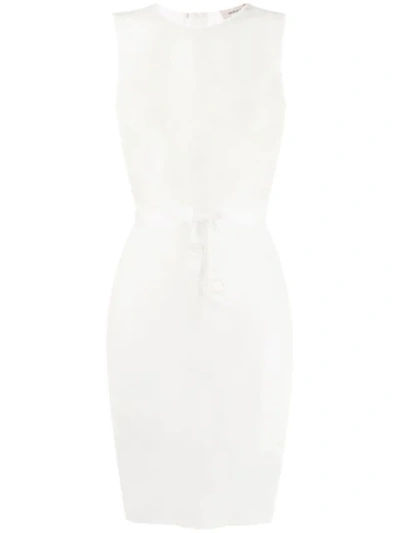Murmur Sheer Bodycon Dress Overlay - White