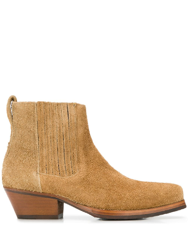 Nudefarbene Veloursleder Stiefeletten mit Absatz | Wishes in Nudefarbene Veloursleder Stiefeletten mit Absatz | Wishes in