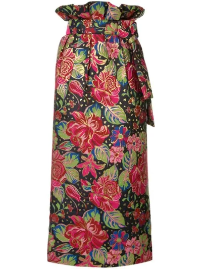 Manish Arora Floral Print Midi Skirt In Multicolour