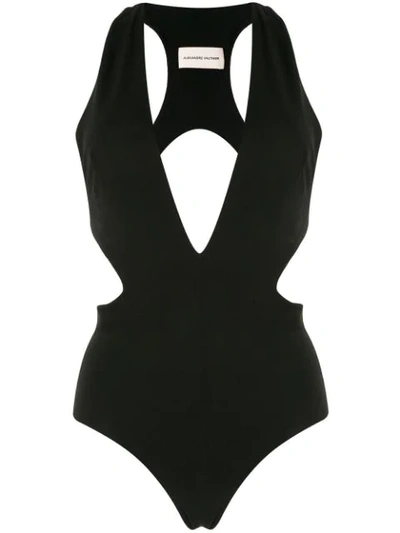 Alexandre Vauthier Open Back Bodysuit In Black