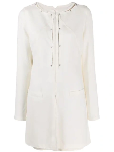 Courrèges Tailored Mini Dress In White