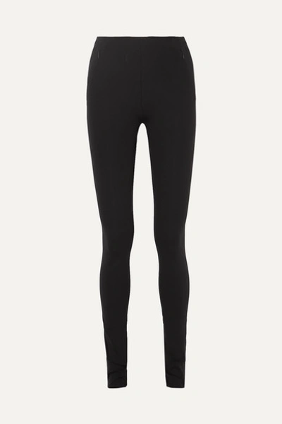 The Row Corza High-rise Skinny Scuba Pants In Black